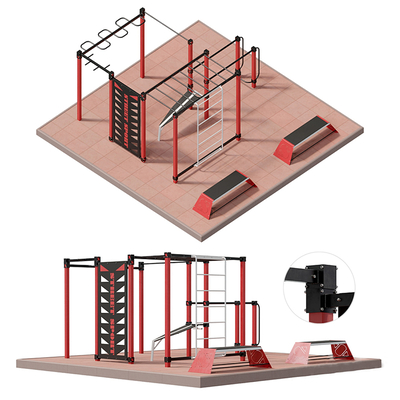 单杠 攀爬架 运动器材3d模型