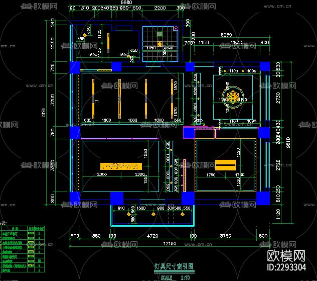 办公楼装饰cad施工图下载（渲染图3）