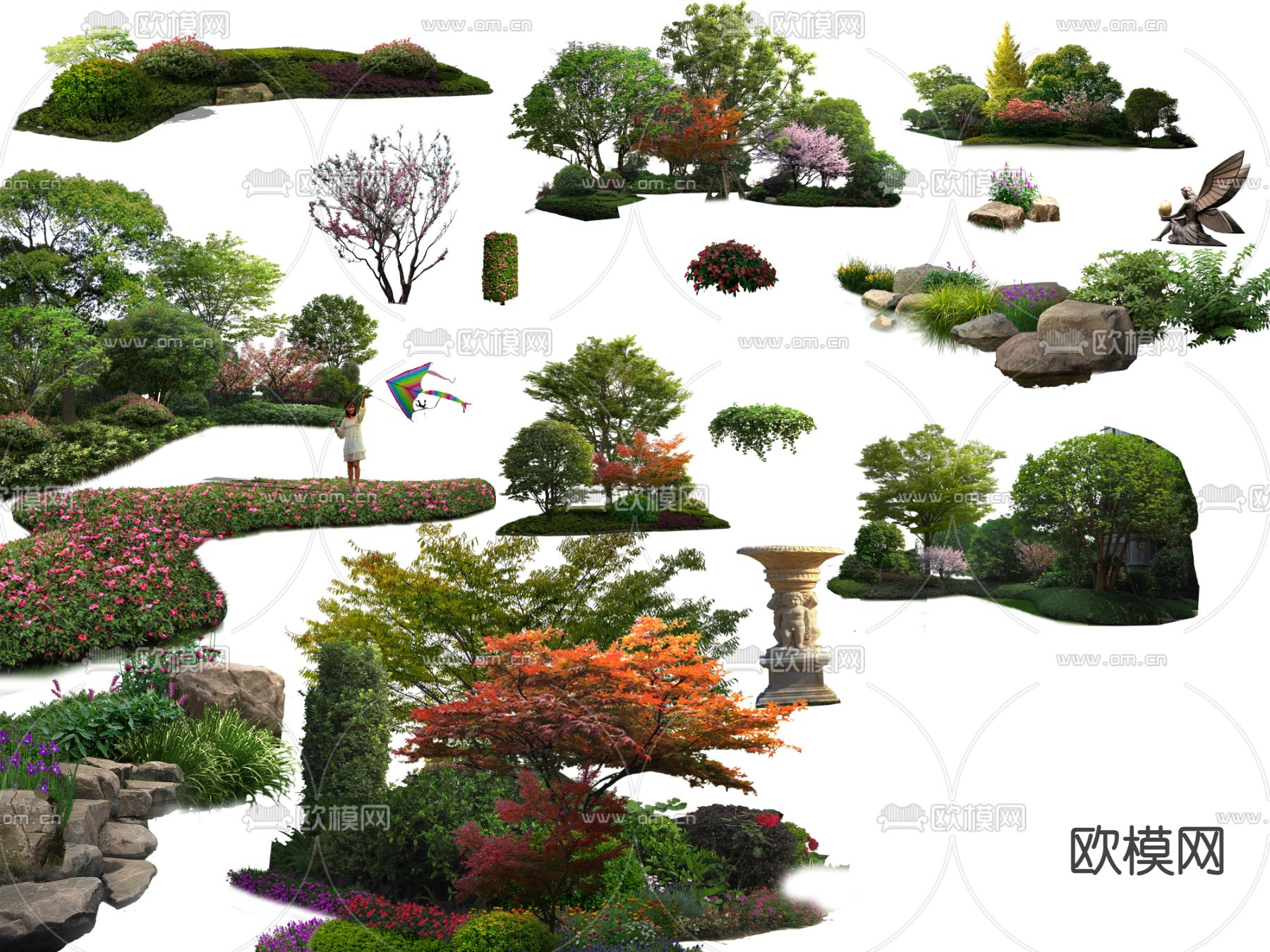 绿植花坛 植物psd下载