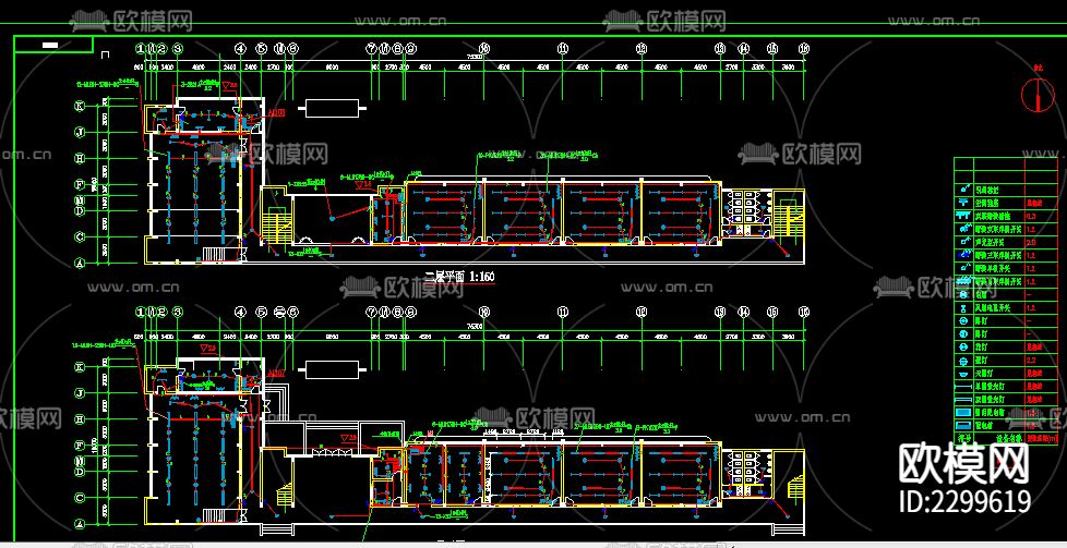 教学楼电气CAD施工图下载（渲染图3）