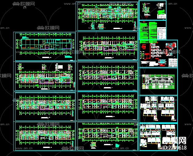 教学楼电气CAD施工图下载（渲染图1）