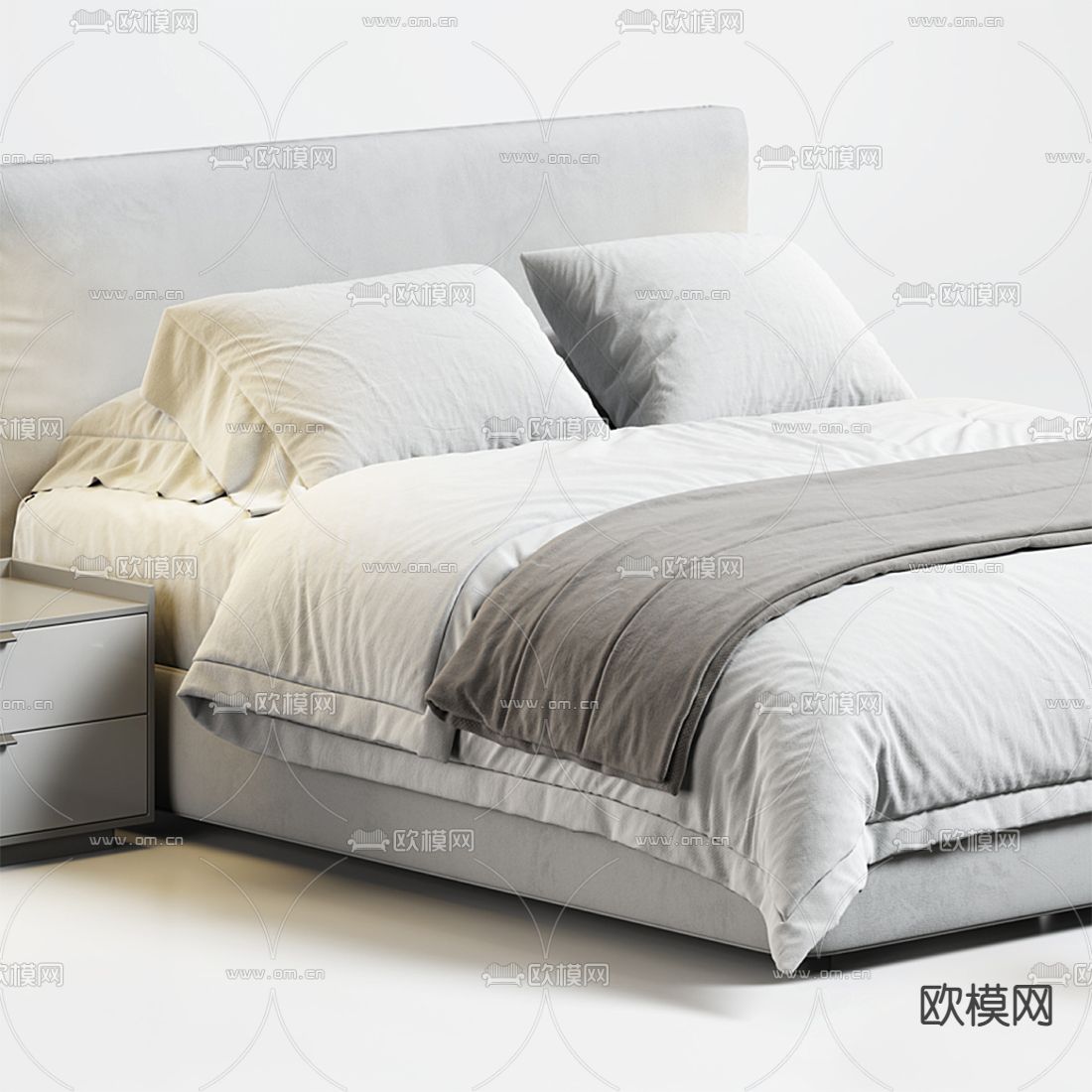 Molteni&C 双人床3d模型下载（渲染图2）