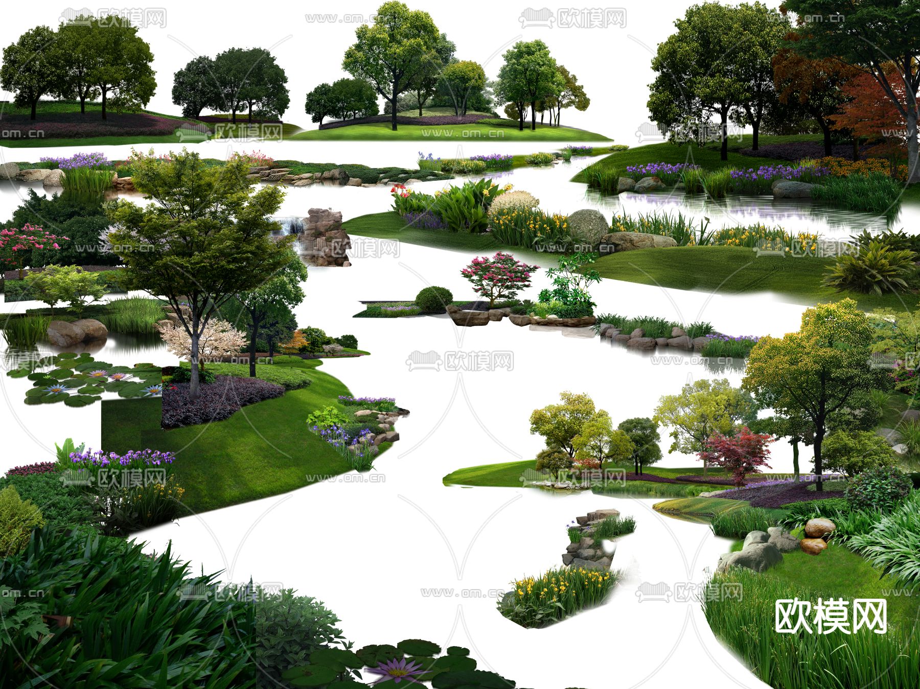 灌木丛 花坛灌木psd下载