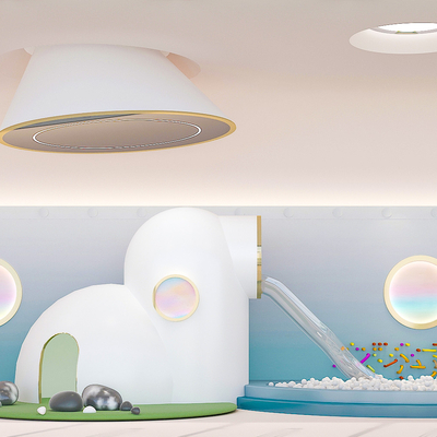  现代儿童乐园su模型 