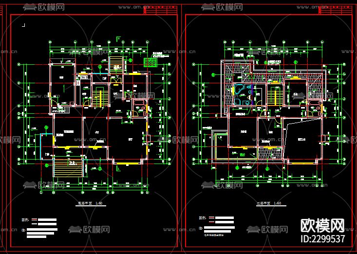 别墅cad施工图下载（渲染图5）