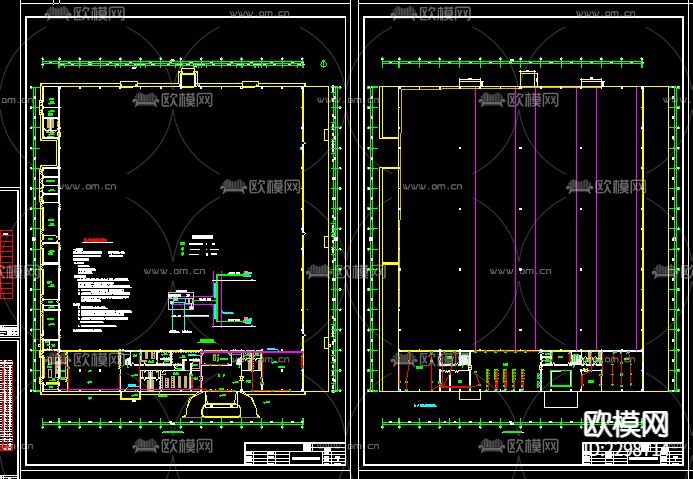 大型厂房全套电气CAD施工图下载（渲染图3）