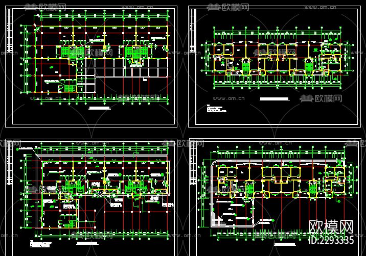 7层商住楼建筑cad施工图下载（渲染图3）