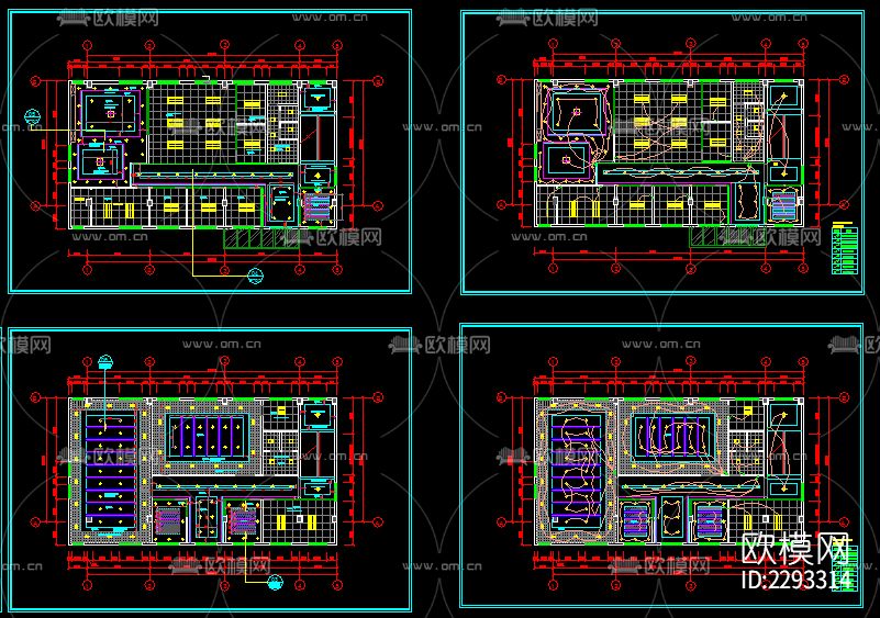写字楼水电cad施工图下载（渲染图8）