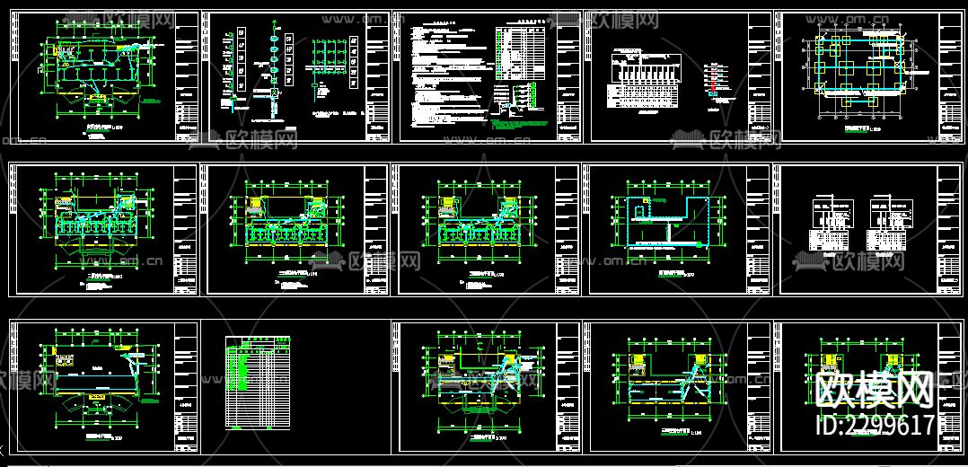 小型教学楼电气CAD施工图下载（渲染图1）