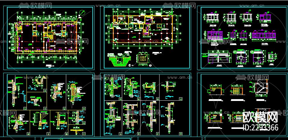 高层住宅建筑外观室内平面规划cad施工图下载（渲染图4）
