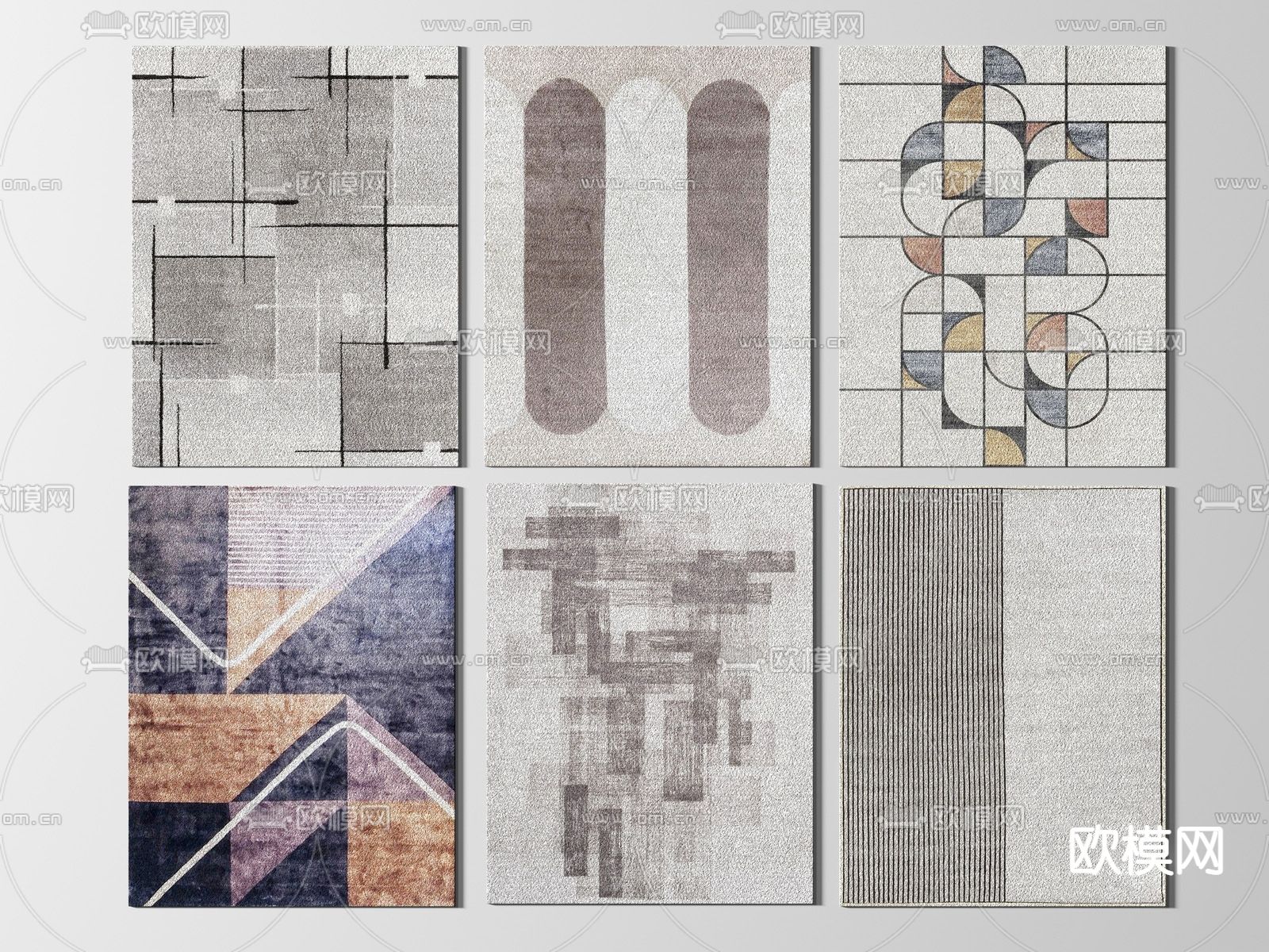 现代地毯su模型下载（渲染图1）