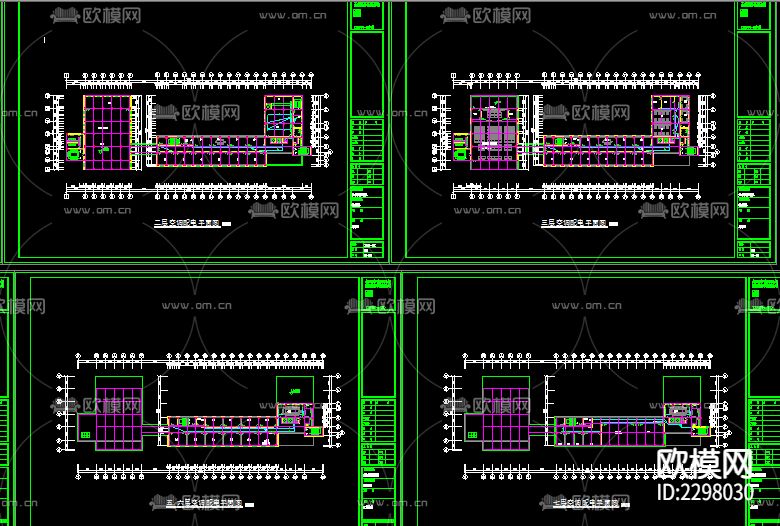 图书馆电气设计cad施工图下载（渲染图1）