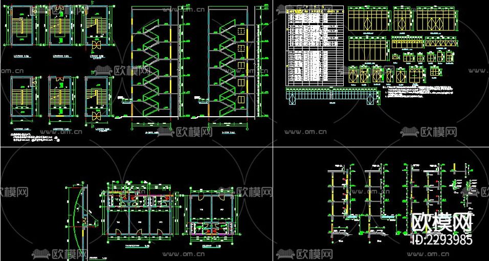 宿舍公寓樓建筑設(shè)計(jì)cad施工圖下載(渲染圖4)