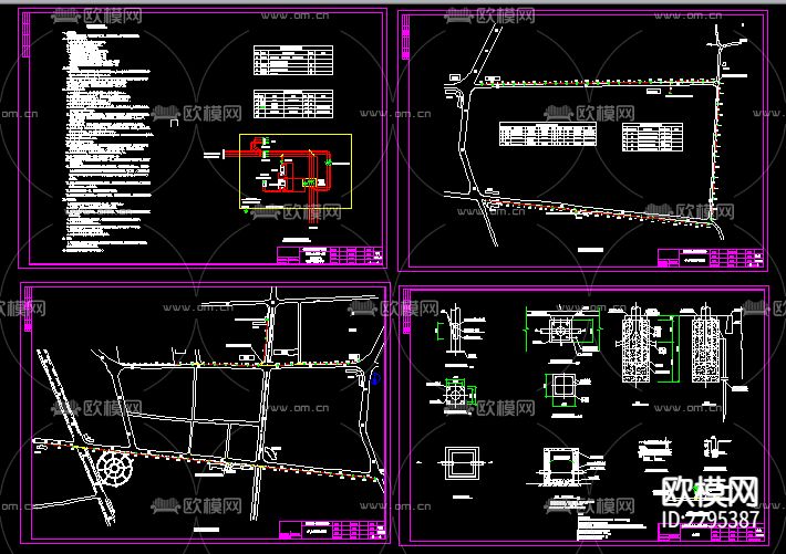 某道路路灯CAD施工图下载