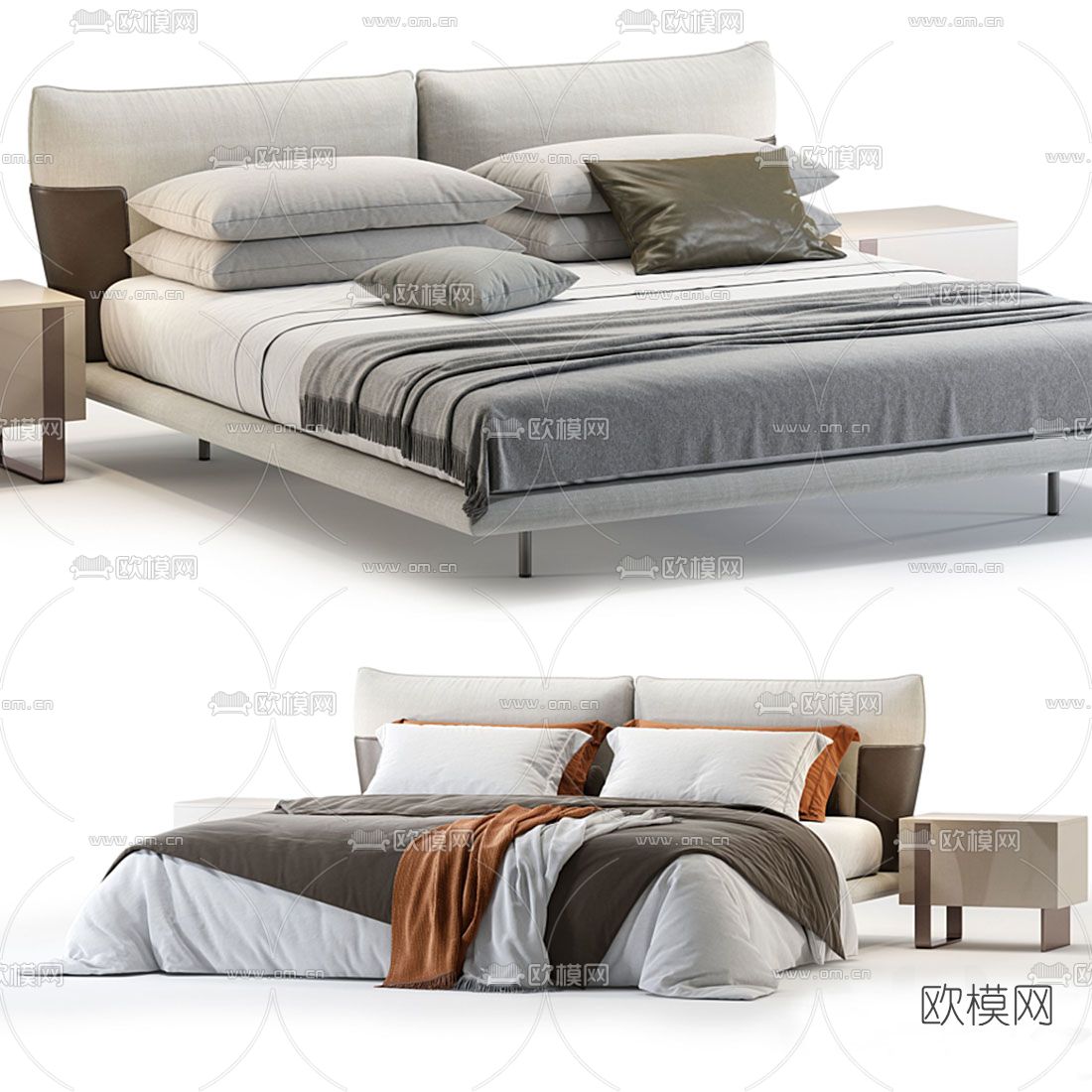 Bonaldo 双人床3d模型下载（渲染图4）