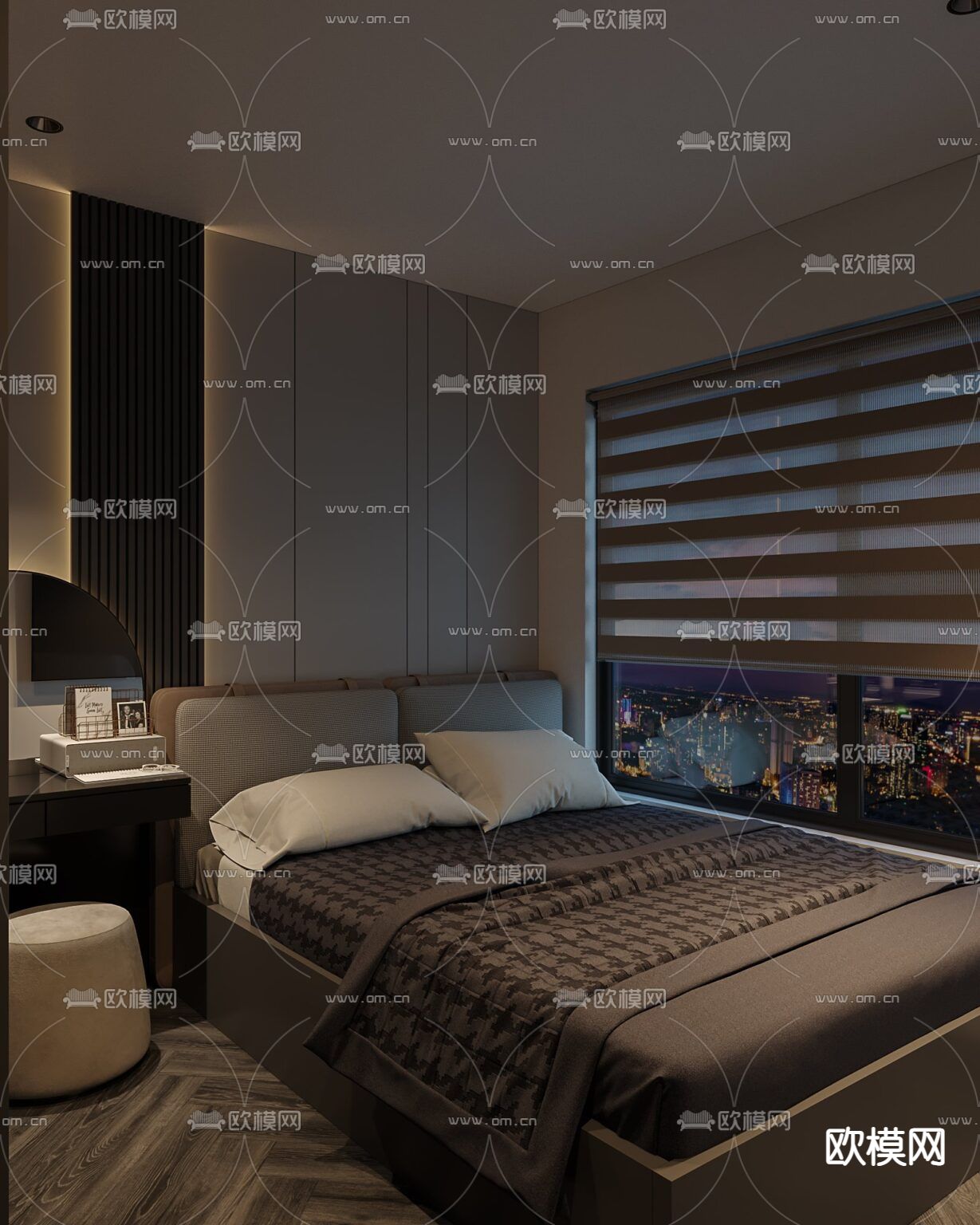 现代轻奢公寓免费3d模型下载（渲染图7）