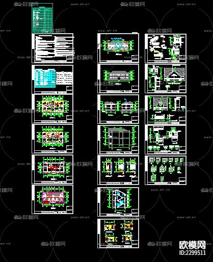 别墅cad施工图下载（渲染图5）
