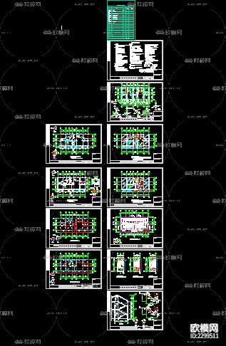 别墅cad施工图下载（渲染图4）