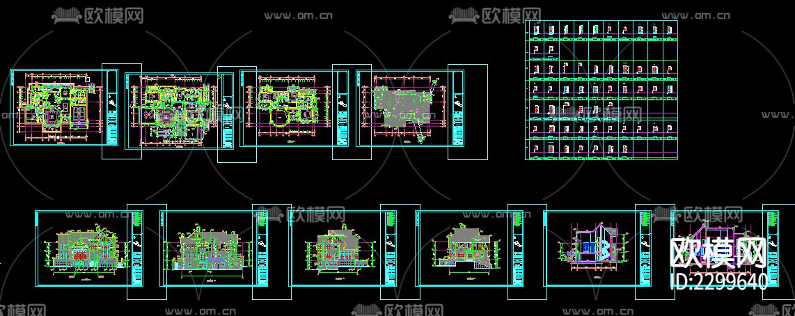 别墅cad施工图-免费3dmax模型库-欧模网
