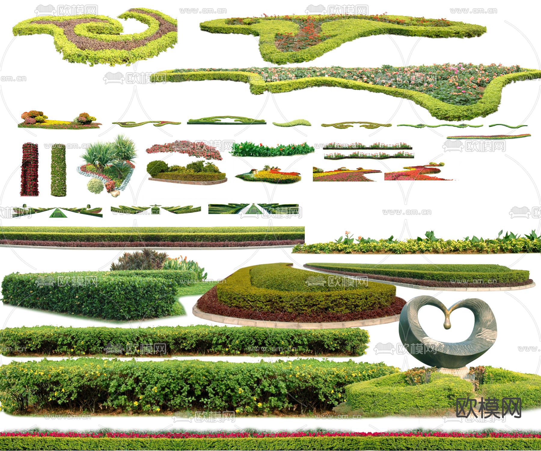 灌木丛 花坛psd下载