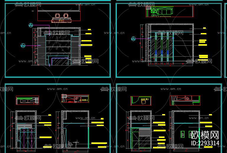 写字楼水电cad施工图下载（渲染图4）