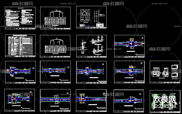 道路路灯照明CAD施工图下载（渲染图1）