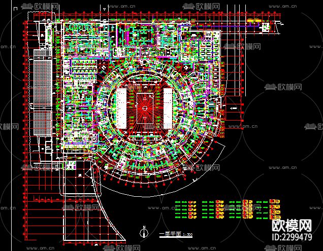 网球体育场CAD施工图下载