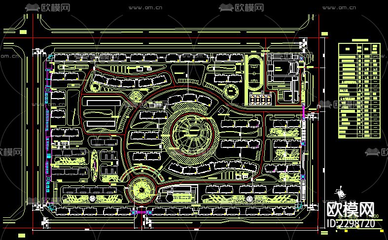 小区规划布置CAD施工图下载