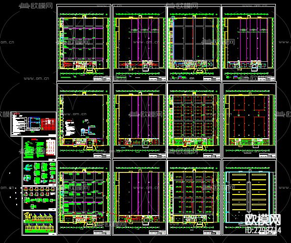 大型厂房全套电气CAD施工图下载（渲染图2）
