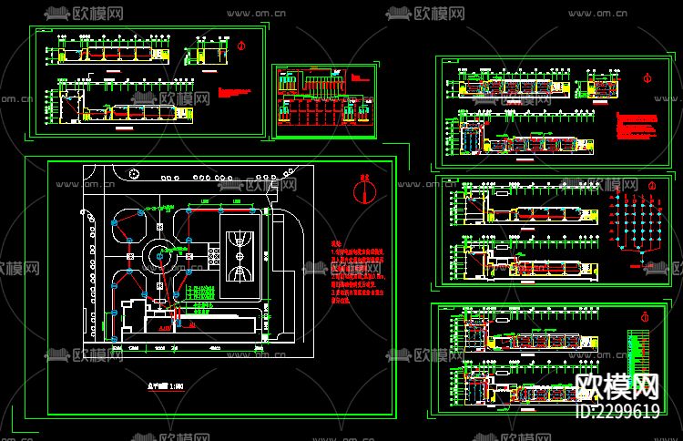 教学楼电气CAD施工图下载（渲染图1）