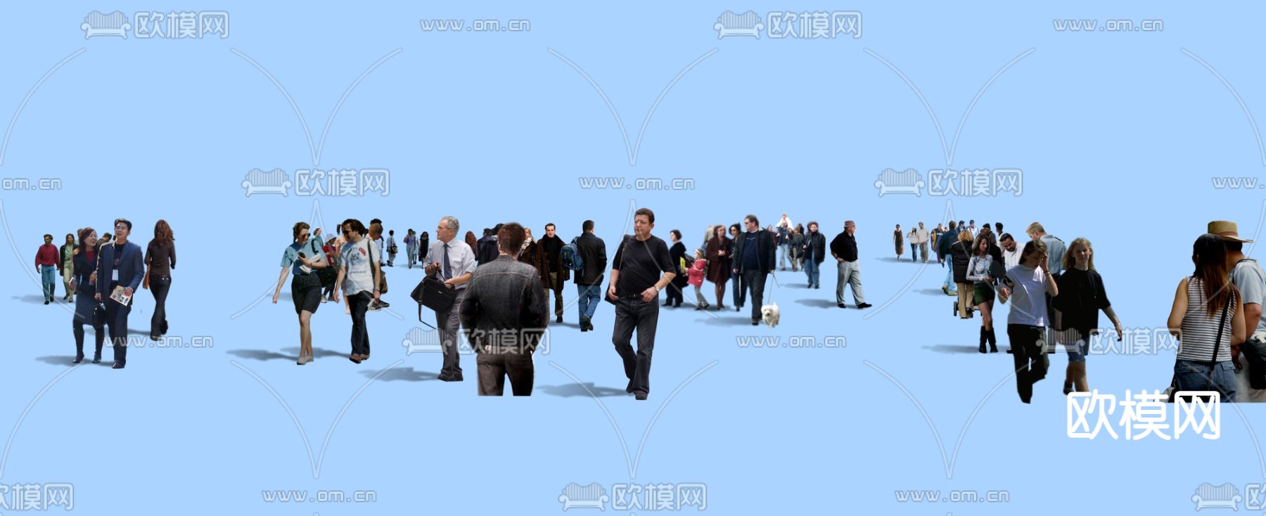 行人 人物组合psd下载