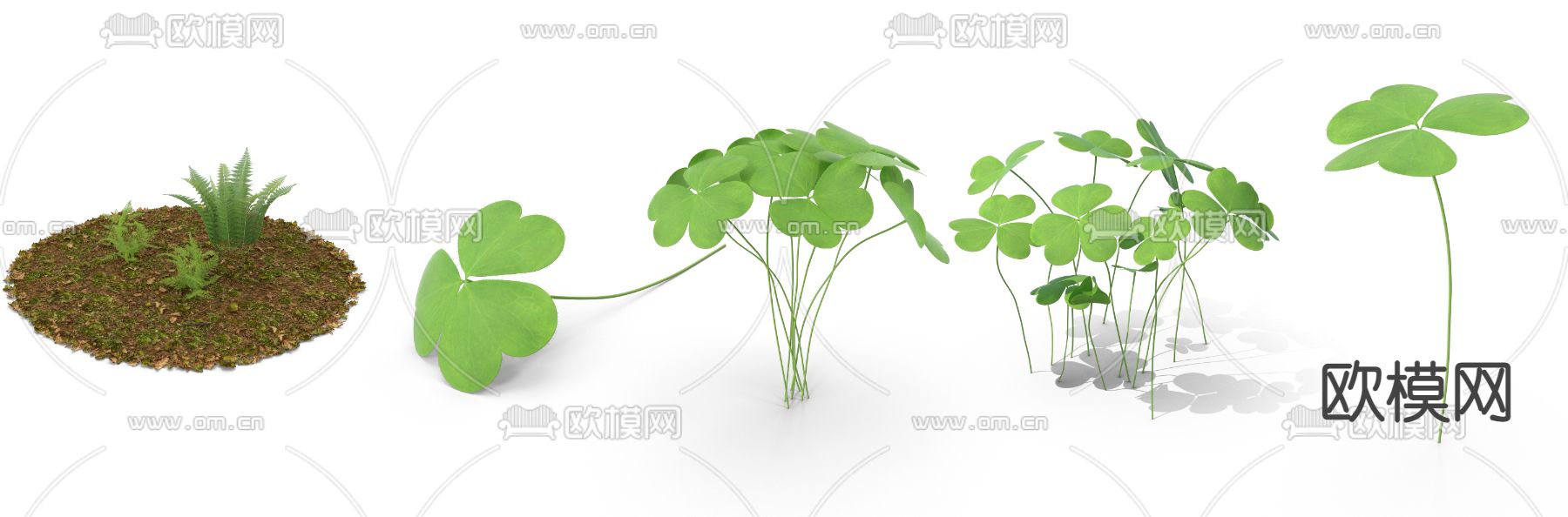 四叶草 草丛psd下载