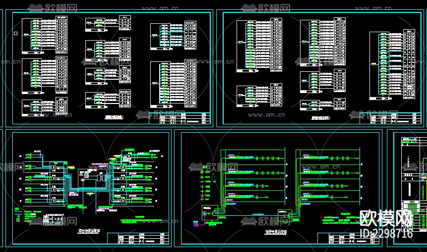 教学楼电气全套CAD施工图下载（渲染图2）