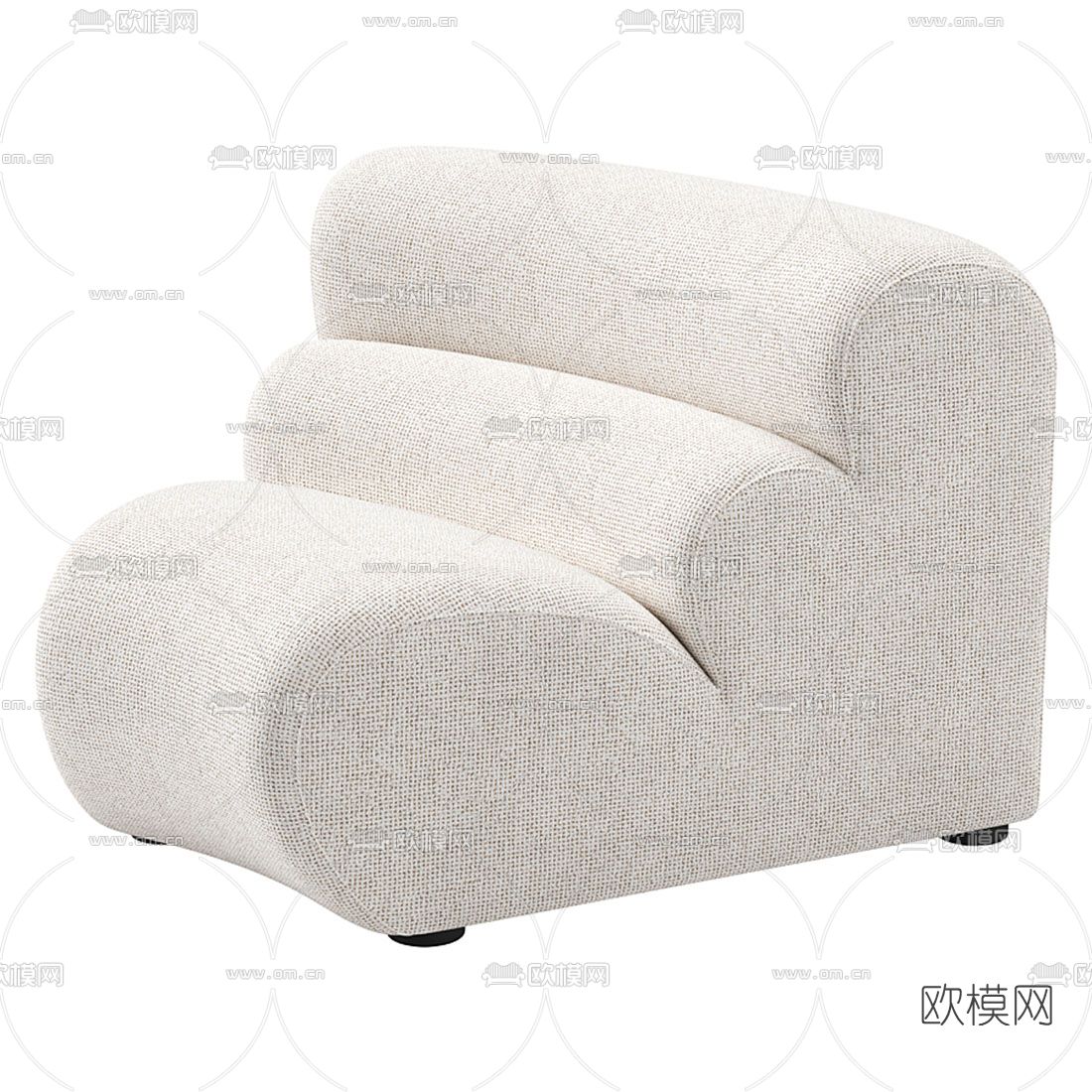 B&B italia 异形沙发 弧形沙发3d模型下载（渲染图2）