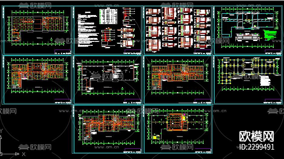 教学楼电气设计CAD施工图下载（渲染图1）