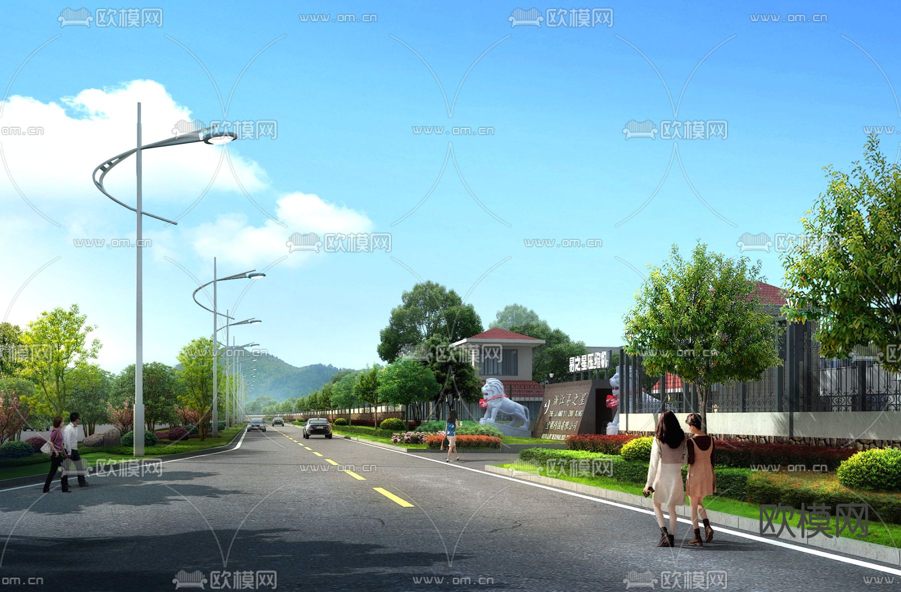 美丽乡村公路psd下载