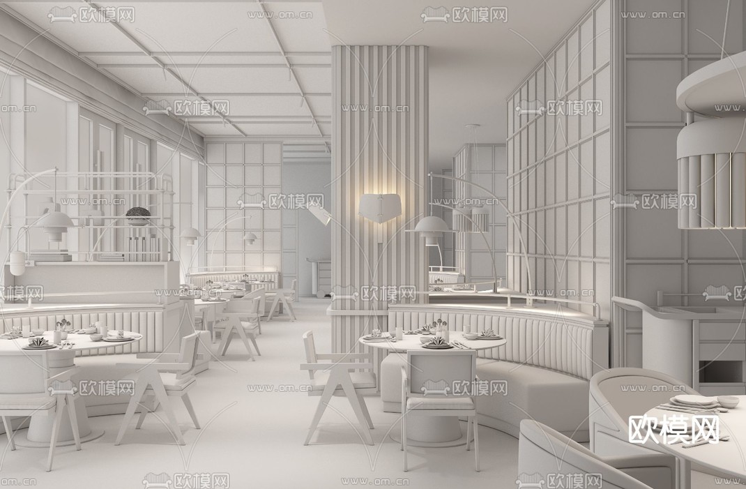 CCD郑中设计 宁波象山绿城喜来登度假酒店西餐厅3d模型下载_ID12129744_3dmax免费模型-欧模网