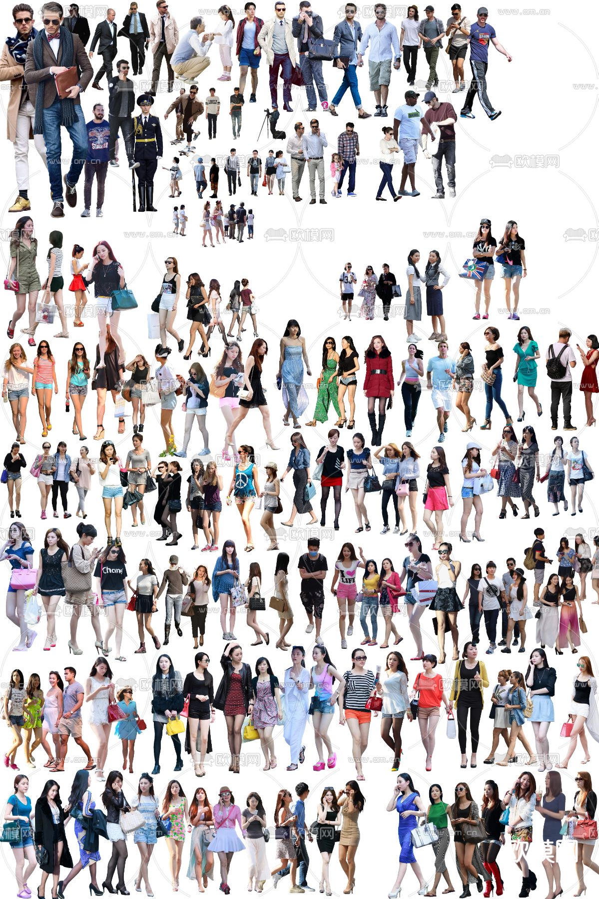 行人 人物 白领psd下载_ID12125730_3dmax免费模型-欧模网