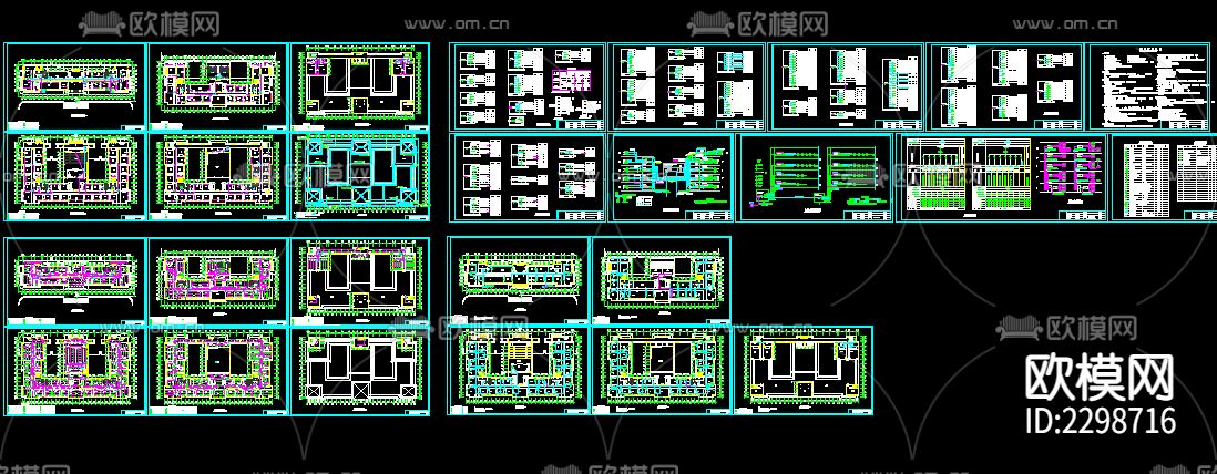 教学楼电气全套CAD施工图下载（渲染图1）
