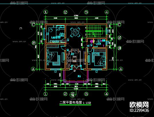 建筑结构水电图CAD施工图下载（渲染图6）