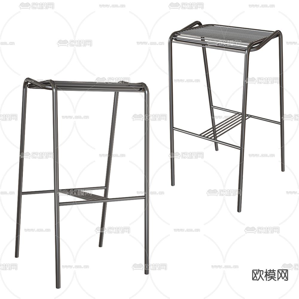 Tube 金属吧椅3d模型下载