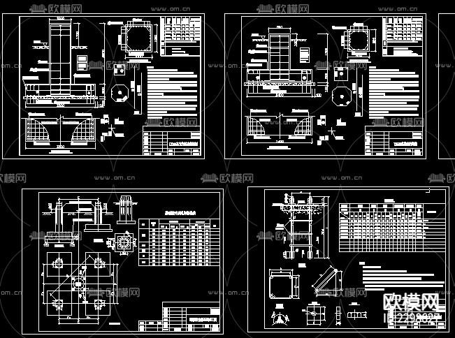 最常用110KV铁塔CAD施工图下载（渲染图3）