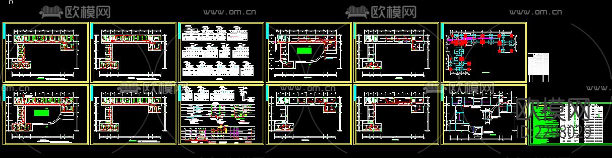 教学楼电气CAD施工图下载（渲染图2）