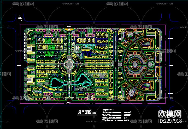 小区规划cad施工图下载