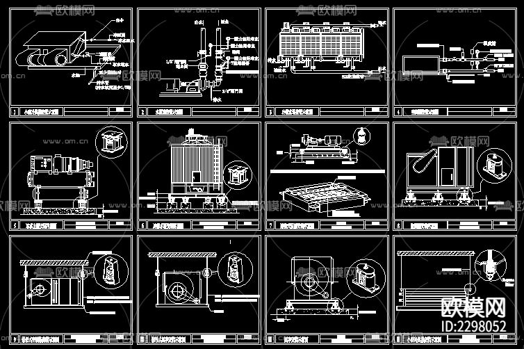 暖通设备大样CAD图库下载（渲染图4）