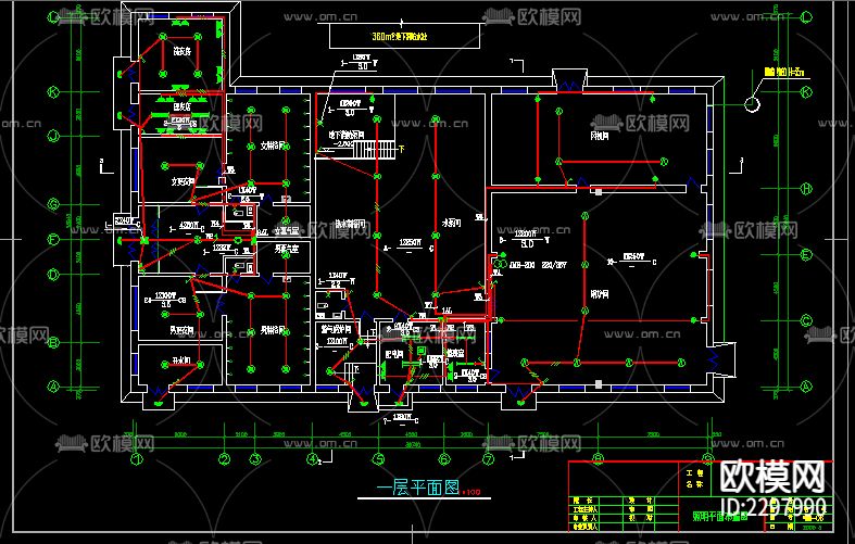 锅炉房热力CAD施工图下载（渲染图4）