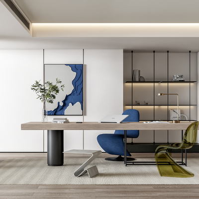 现代书房su模型