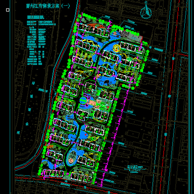  小区住宅楼规划cad平面图 