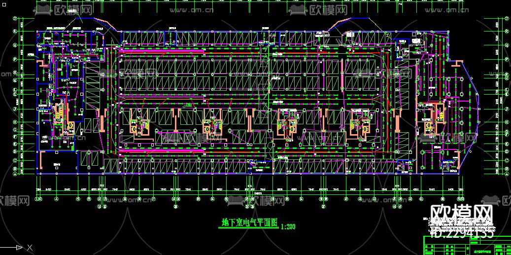 高层商住楼经典电气CAD施工图下载（渲染图3）