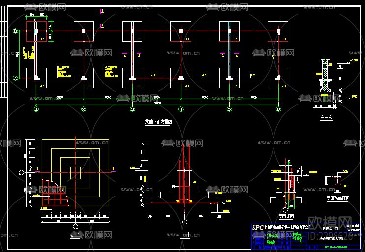 钢结构仓库CAD施工图下载（渲染图3）